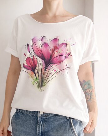 Krokusy Biały Oversize, ONE MUG A DAY