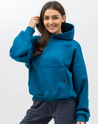 Bluza z kapturem ciepła ,,DUYGU" petrol, 3 for U