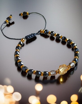 DOBROBYT i OCHRONA - amulet - cytryn, kwarc dymny, TURMALIN: PREMIUM, kaktusia