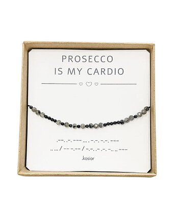 Prosecco is my cardio Bransoletka z alfabetem Morse, karolina kosior