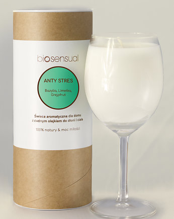 Świeca do masażu i aromaterapii ANTY STRES 200g KIELICH, Biosensual