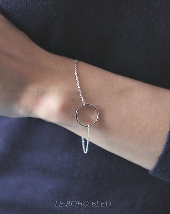 Rhodium Plated Karma Bracelet, Le Boho Bleu