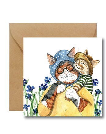 Kartka z kotami na Dzień Babci Hi Little, HI LITTLE