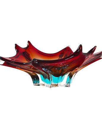 Patera, szkło Murano, włoski design, lata 70, produkcja: Włochy, Przetwory design