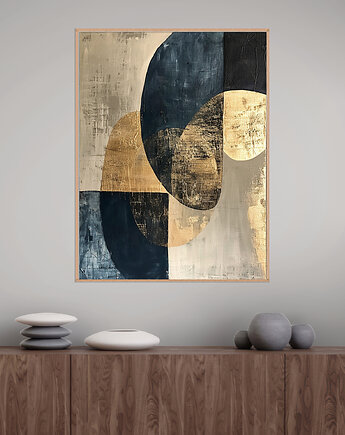 Geometria natury - Plakat, druk - Minimalizm, Boho, Loft #151, Black Sapphire Art