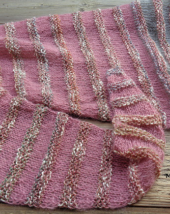UNIKAT szal-kameleon "Dusty Pink", MARISCAPES