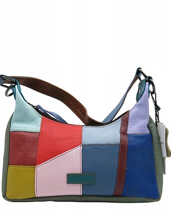 Torebka damska na ramię kolorowa skórzana wygodna zero waste OLIVKA, Olivka Warsaw