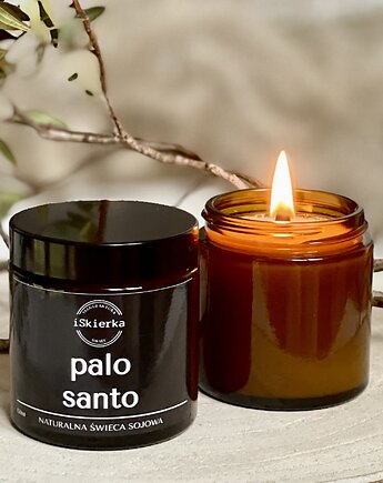 PALO SANTO  świeca sojowa 120 ml, iSkierka Manufaktura Świec