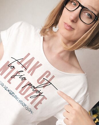 Jak Ci nie idzie Oversize Biały, ONE MUG A DAY