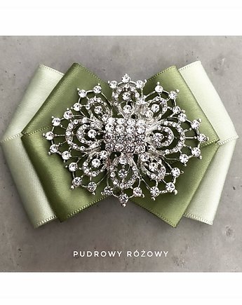Brosza z koronkowym kryształem  NEW, Pudrowy Różowy