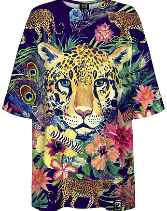 DR.CROW T-shirt Damski Oversize Hidden Leopard, DrCrow