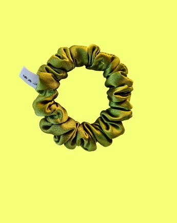 Gumka jedwabna, scrunchie, gumka satynowa soczyste jabłko MINI, Capillum