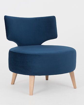 Obszerny designerski fotel Flippin okrągłe siedzisko - tkanina do wyboru., CustomForm