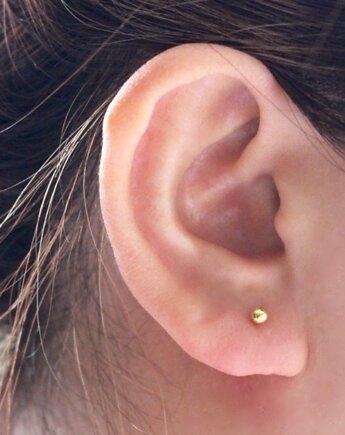 Kolczyki pozłacane malutkie kuleczki balls 3mm, Czaki Bransoletki