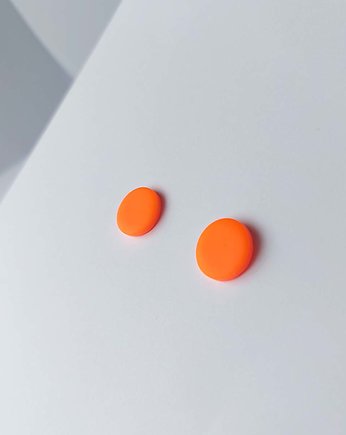 Kolczyki monolity pomarańczowe kropki, Figura Projekt