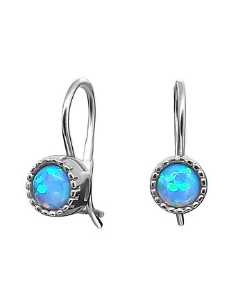 Srebrne kolczyki z naturalnymi opalami - UNIKAT, IVE Jewelry