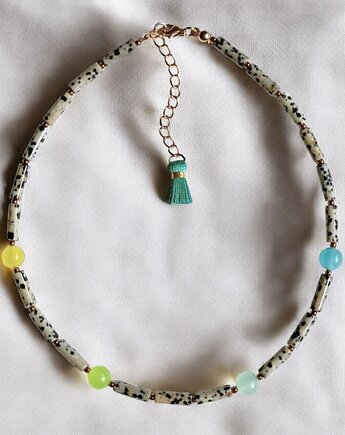 Choker : summer JASPER collection : jaspis i jadeit, kaktusia