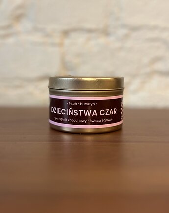 Świeca sojowa Dzieciństwa Czar - tytoń, bursztyn, Kams Candles Diary