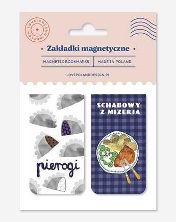 Zakładki Magnetyczne Pierogi + Schabowy, LOVE POLAND DESIGN