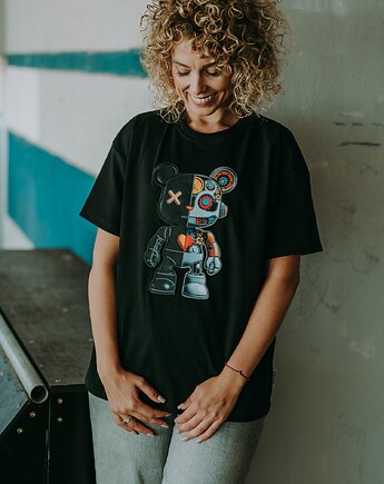 T-shirt oversize Robot Teddy dla mamy, BejbiStory