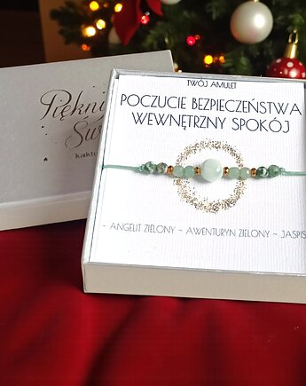 Amulet - POCZUCIE BEZPIECZEŃSTWA, wewnętrzny spokój - świąteczne pudełko, kaktusia