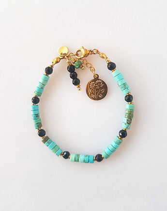 Bransoletka Turkusowo Czarna Złota, Mitsu