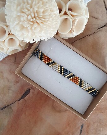 Bransoletka we wzory geometryczne, LEI handmade 