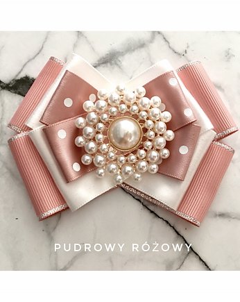 Ekskluzywna Brosza z cudownymi perłami  NEW, Pudrowy Różowy