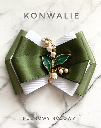 Kolekcja Kwiatowa KONWALIE Brosza z kwiatami, Pudrowy Różowy