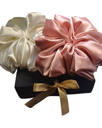 Scrunchie X XL .2 satynowe gumki, NAT FASHION ROOM