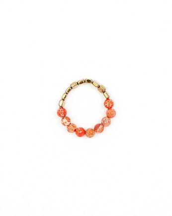 Pierścionek mix Orange&Gold, Kulka Bransoletki