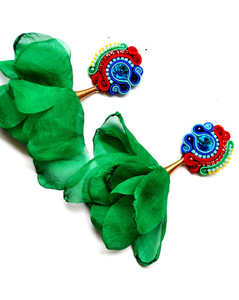 Sutaszowe kolczyki VIGO FLOWERS, Sylwia Żak