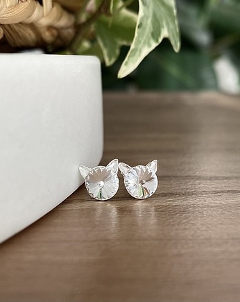 Koty! kolczyki - kryształy Swarovski - kotki Kryształowe (mniejsze), Marisella