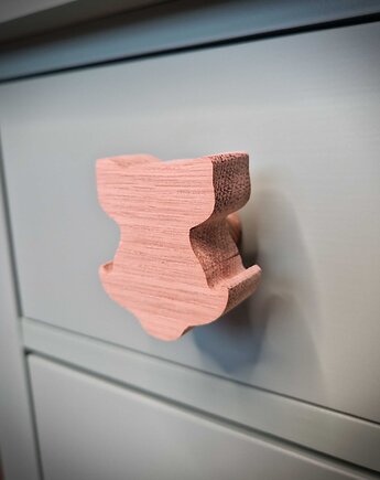 Drewniane gałki do mebli, dzik, leśne wzory  z drewna, dąb, Drewniane dodatki