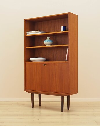 Regał tekowy, duński design, lata 70, produkcja: Dania, Przetwory design
