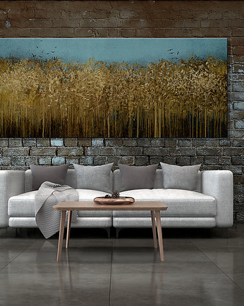 OBRAZ NA PŁÓTNIE -PEJZAŻ- ŁANY ZBÓŻ 147x60cm, LUdesign gallery