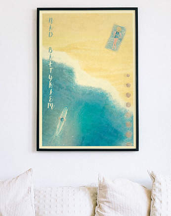 Plaża nad Bałtykiem - plakat 50x70 cm, minimalmill