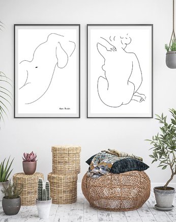 DWA PLAKATY abstrakcyjne Henri Matisse, black dot studio
