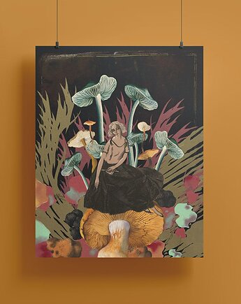 Plakat 40x50 - kolaż - Córka Grzybów, Natalia Polasik