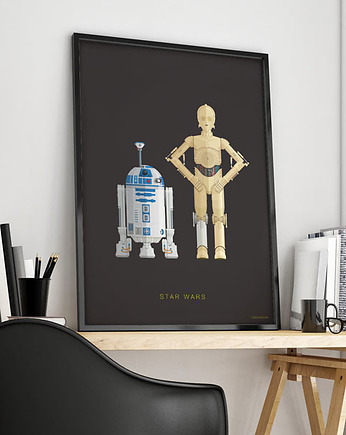 Plakat Star Wars - Gwiezdne Wojny / R2D2 i C3PO, minimalmill