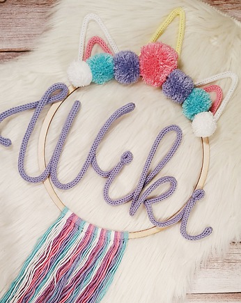 Imię z włóczki - Jednorożec, wloczkopis