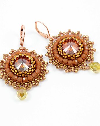 Kolczyki Swarovski Drop of color Caramel, Izziland