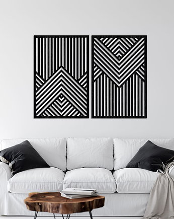 3D DEKORACYJNE PANELE GEOMETRYCZNE, NOWOCZESNA DEKORACJA ŚCIENNA, CZARNY, ORNAMENTI