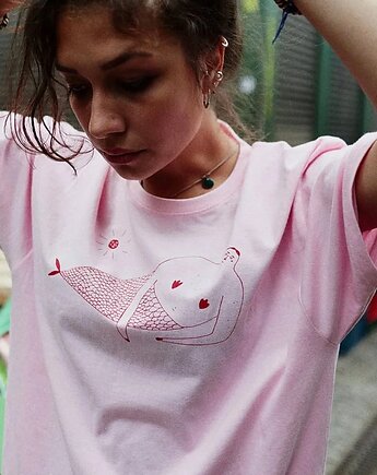 Unisexowy Tshirt Syren, Zwei frauen