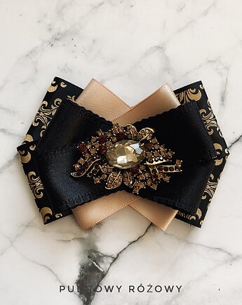 Brosza z kryształem Szampańskim NEW, Pudrowy Różowy