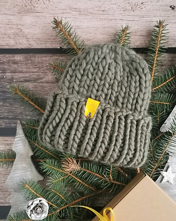 WOOLY szałwia Zimowa czapka z wełny i alpaki, sploteka