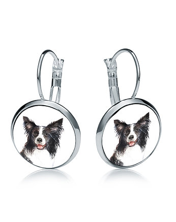Kolczyki wiszące BORDER COLLIE rasowy pies, laluv