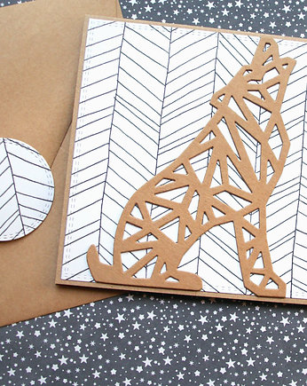 The WOOLF :: kartka handmade :: WILK, wilczyca, kaktusia