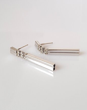 Kolczyki Double Sticks v silver, Mitsu