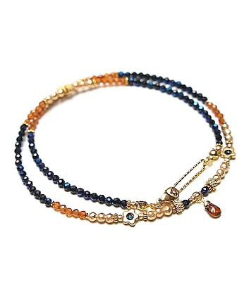 Spinel i granaty /choker/ 11.03.25 naszyjnik - Szlachetna kolekcja, KiKa pracownia